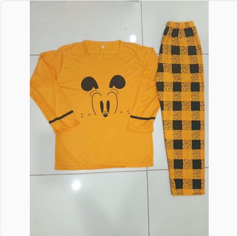 2 Pcs Women's Stitched Cotton Jersey Printed Night Suit