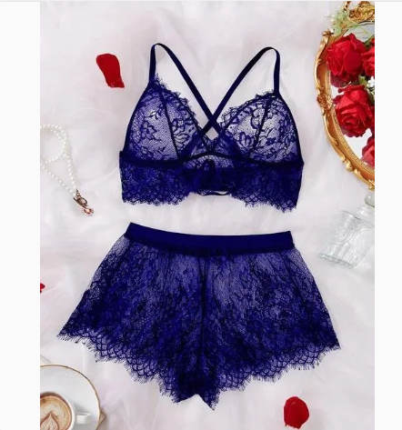 Net Lace Comfortable And Lightweight Nightwear Set