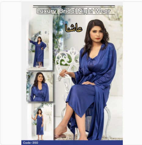 2 pcs Jersey Lace Light Weight Nightwear Set