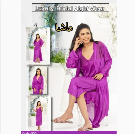 2 pcs Jersey Lace Light Weight Nightwear Set