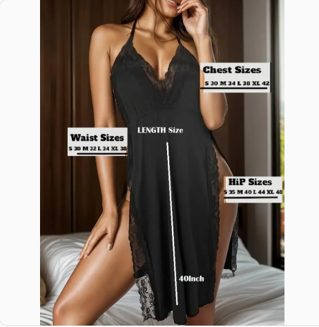 1 Pc Women's Stitched Silk Plain Night Gown